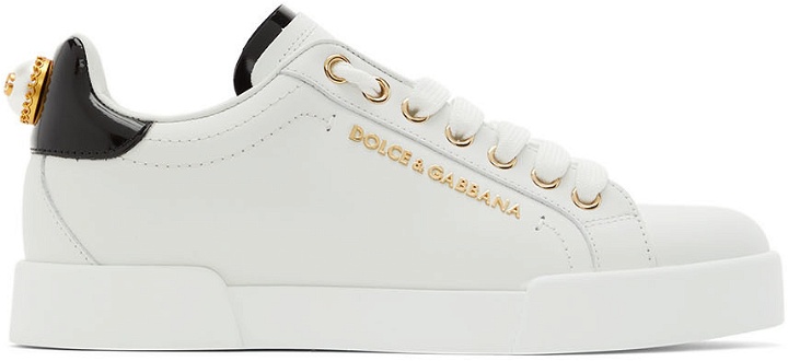 Photo: Dolce&Gabbana White Portofino Sneakers