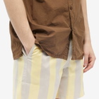 Foret Men's Away Stripe Swim Short in Dusty Yellow/Khaki