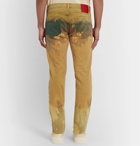 424 - Slim-Fit Bleached Denim Jeans - Yellow