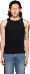 DRAE SSENSE Exclusive Black Embroidered Tank Top