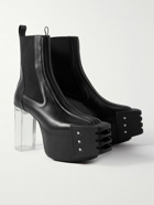 Rick Owens - Leather Platform Boots - Black