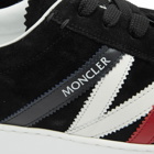 Moncler Men's Monaco M Low Top Sneakers in Black Suede