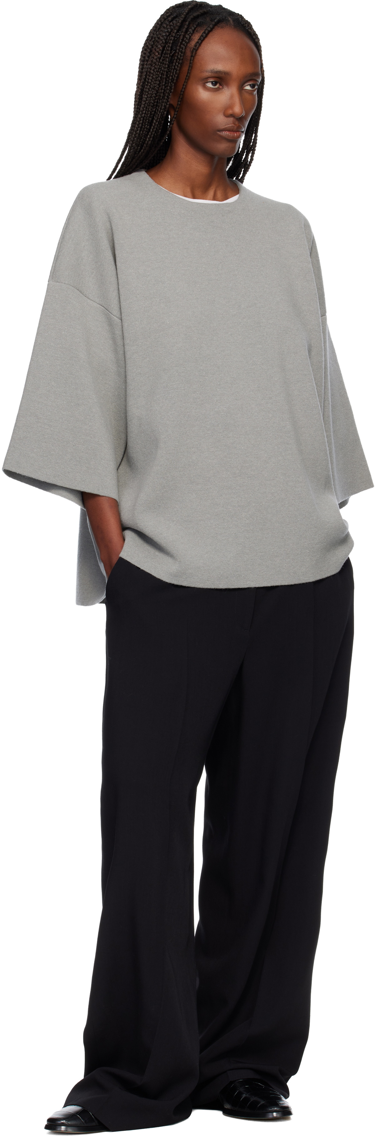 Fear of God Gray Milano Knit T-shirt