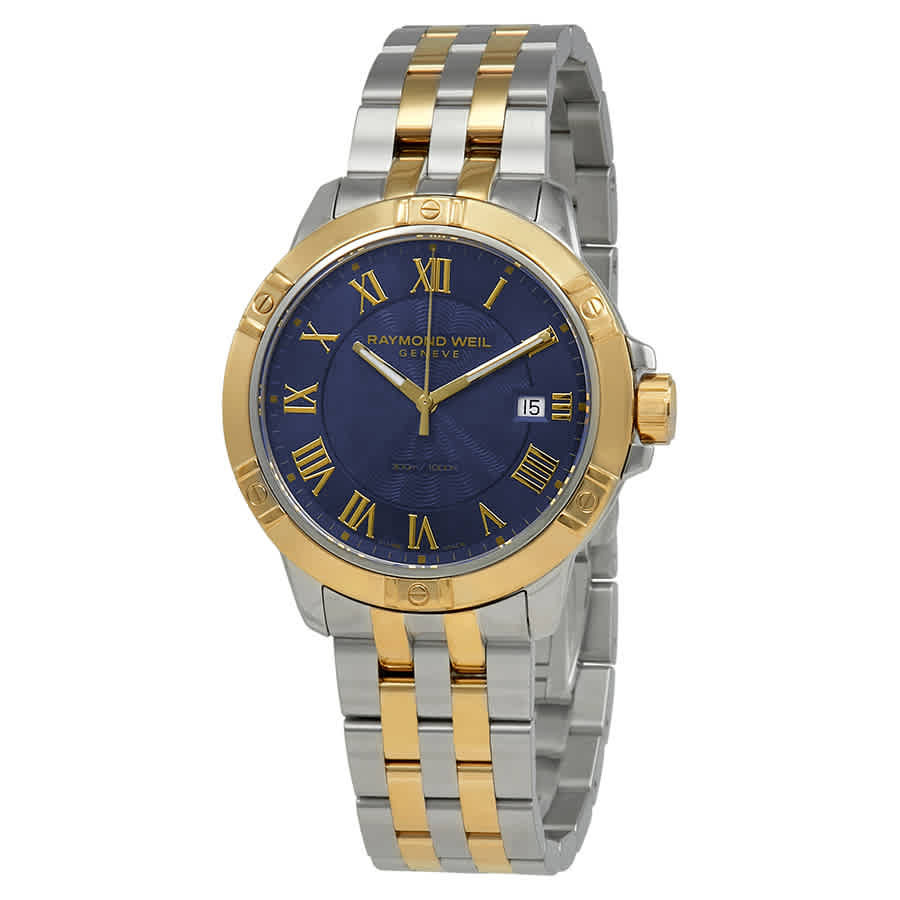 Raymond Weil Tango Blue Dial Two-tone Mens Watch 8160-STP-00508