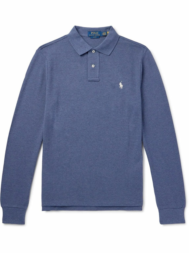 Photo: Polo Ralph Lauren - Logo-Embroidered Cotton-Piqué Polo Shirt - Blue