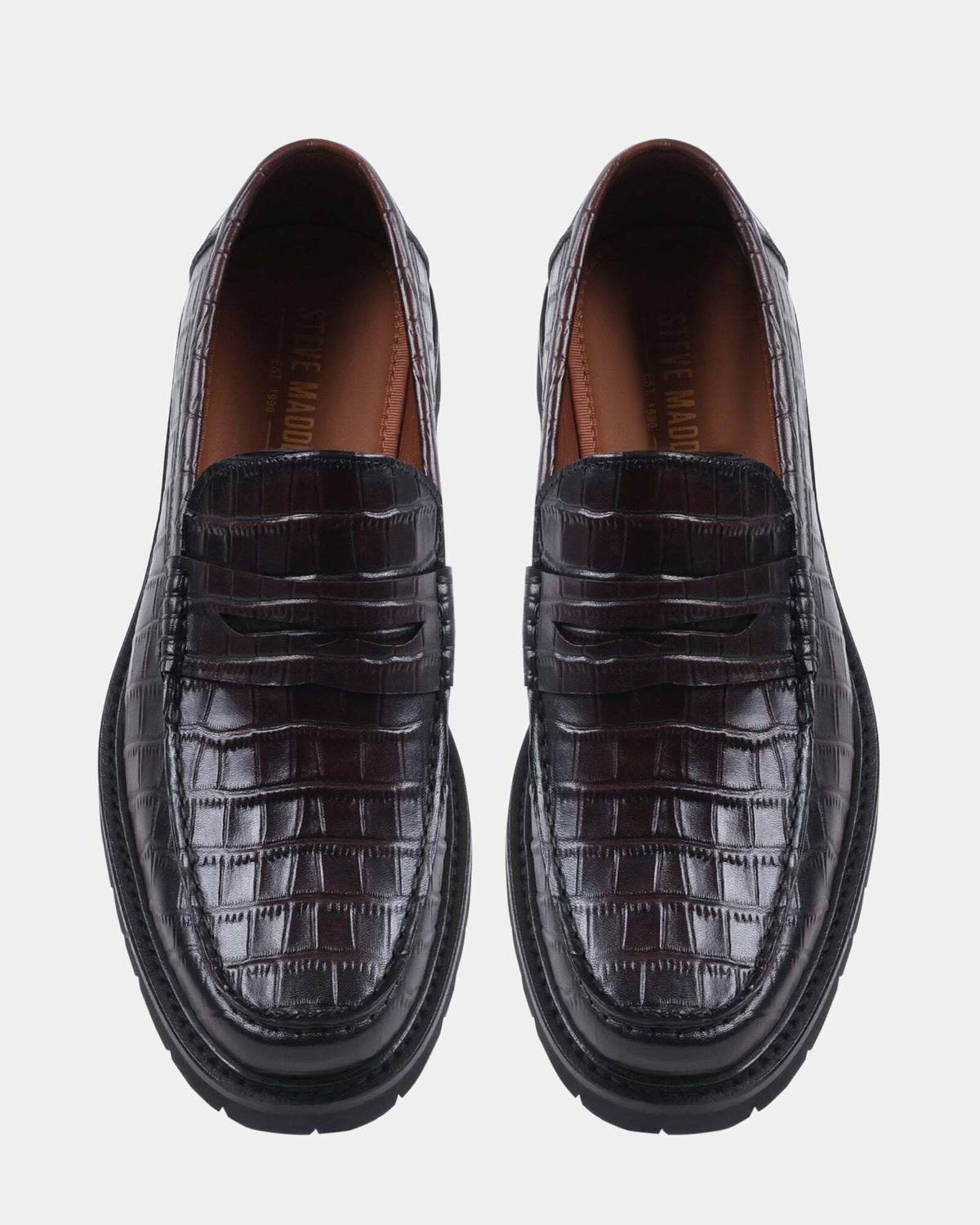 Steve Madden Montez Dress Shoes in Brown Croco