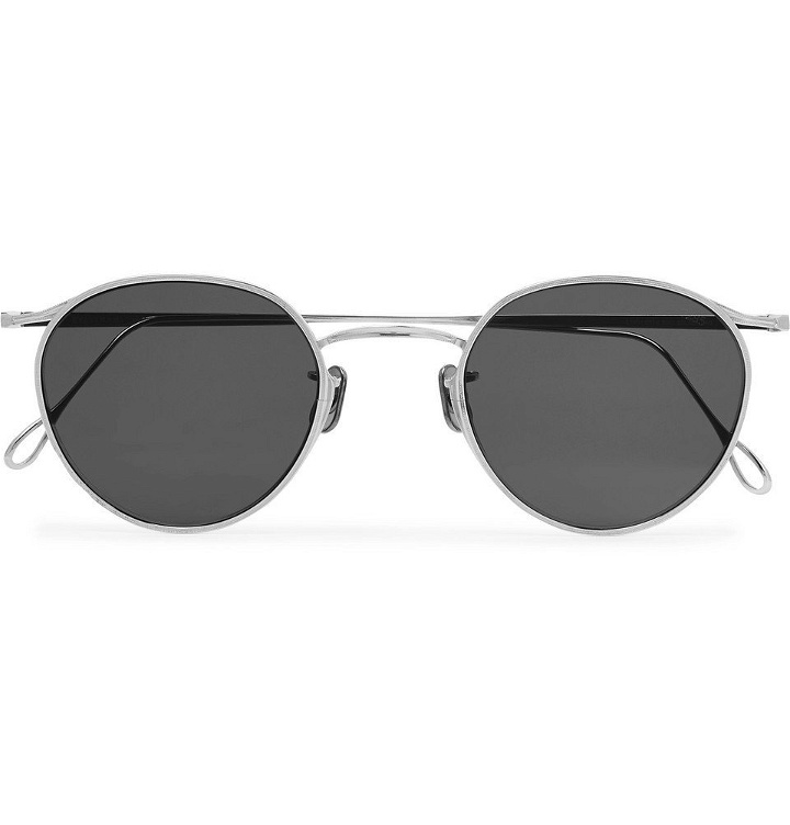 Photo: Eyevan 7285 - Round-Frame Titanium Sunglasses - Silver