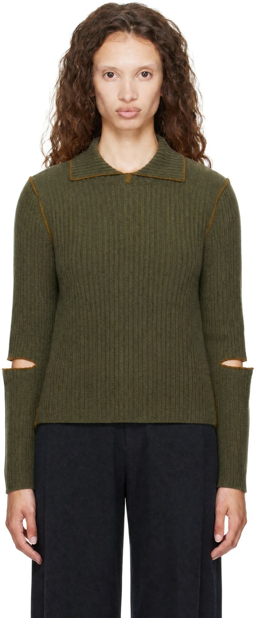 YMC Green Peeka Sweater