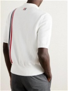 Thom Browne - Striped Cotton Polo Shirt - White