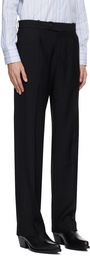 Ernest W. Baker Black Striped Trousers