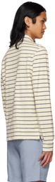 Vince White & Blue Striped Polo