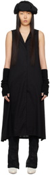 Y's Black Sleeveless Midi Dress