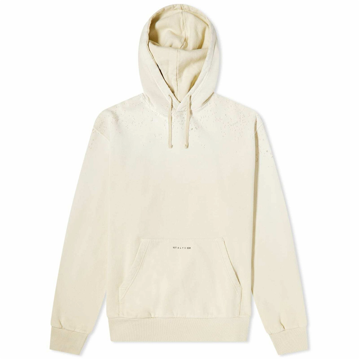 Photo: ALYX Women's 1017 9SM Printed Logo Treated Hoody in Dirty Off White