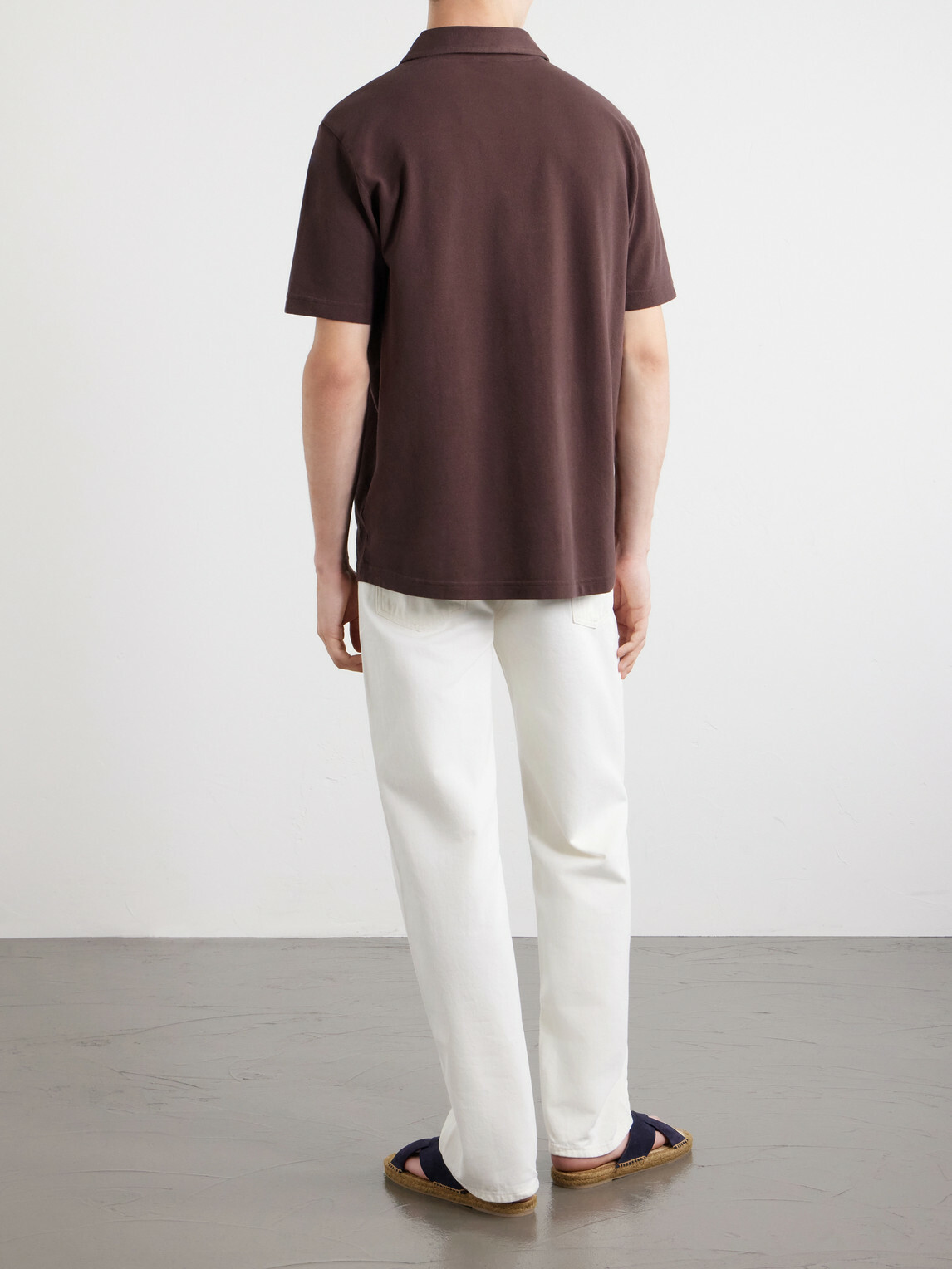 Frescobol Carioca - Luca Organic Cotton Piqué Polo Shirt - Brown