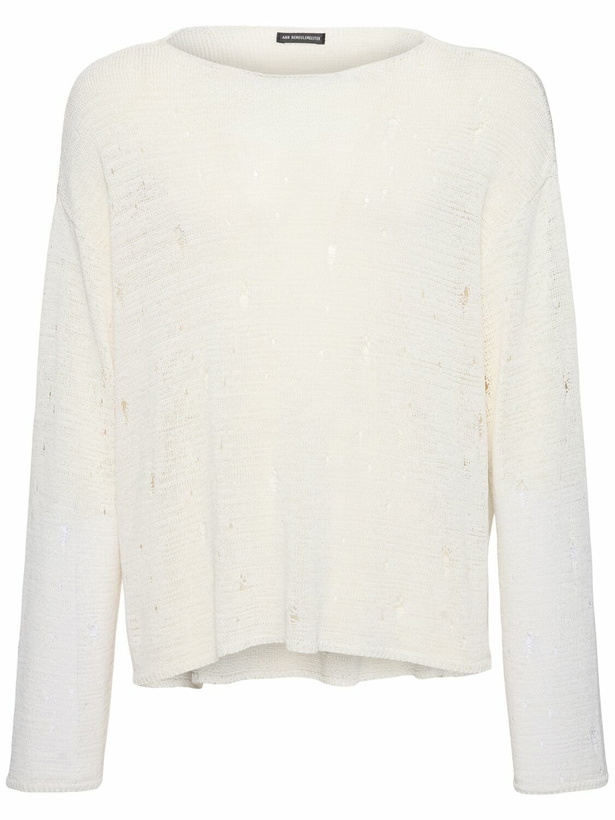 Photo: ANN DEMEULEMEESTER Lindor Open Neck Viscose Blend Sweater