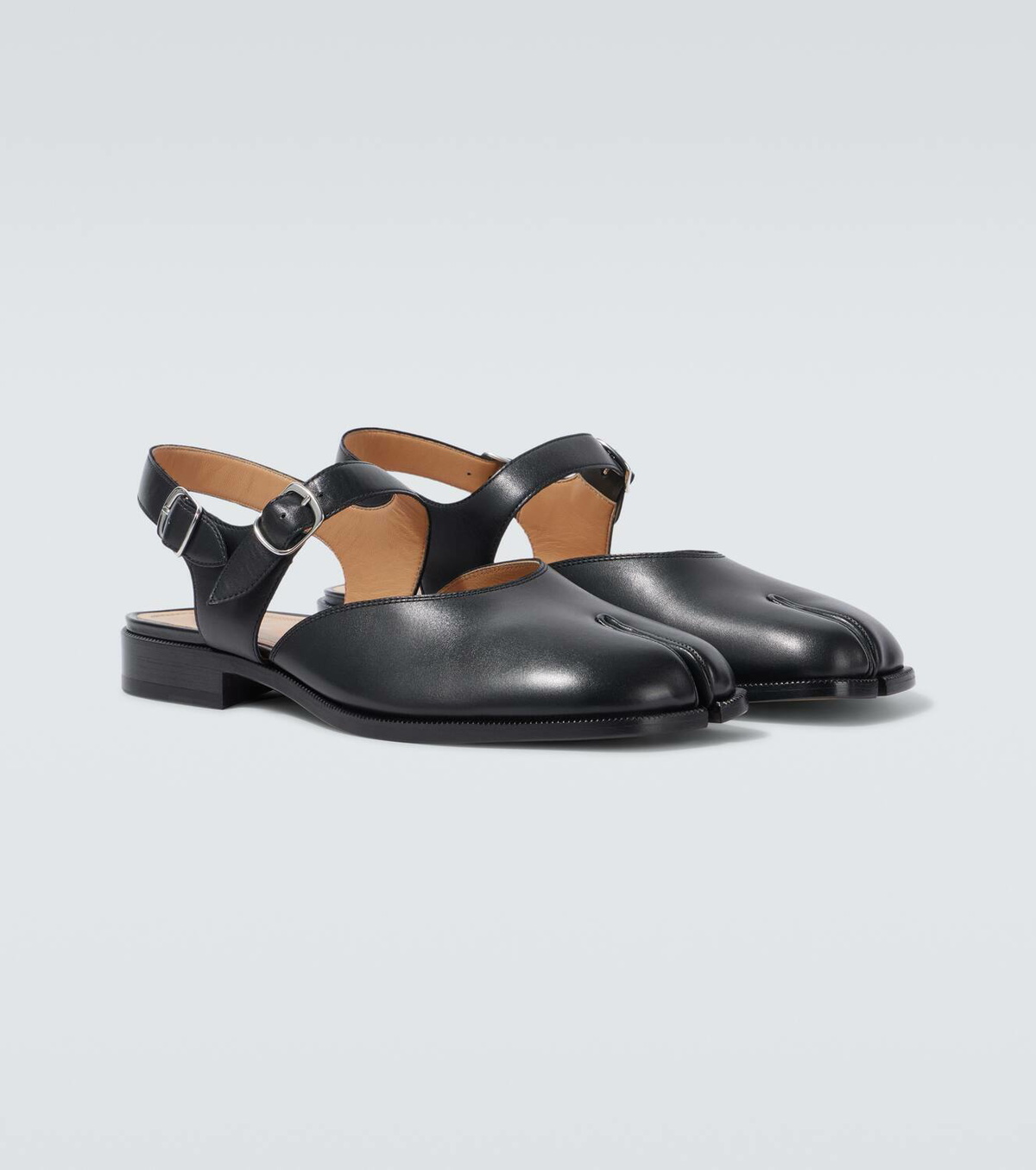 靴 maison margiela Tabi Leather Sandals Maison Margiela Tabi Leather Sandals | Black | FARFETCH