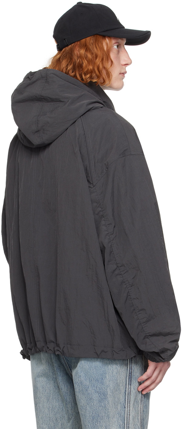 Juun.J Gray Stand Collar Jacket