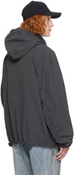 Juun.J Gray Stand Collar Jacket