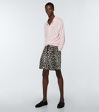 Tom Ford - Leopard-print satin shorts