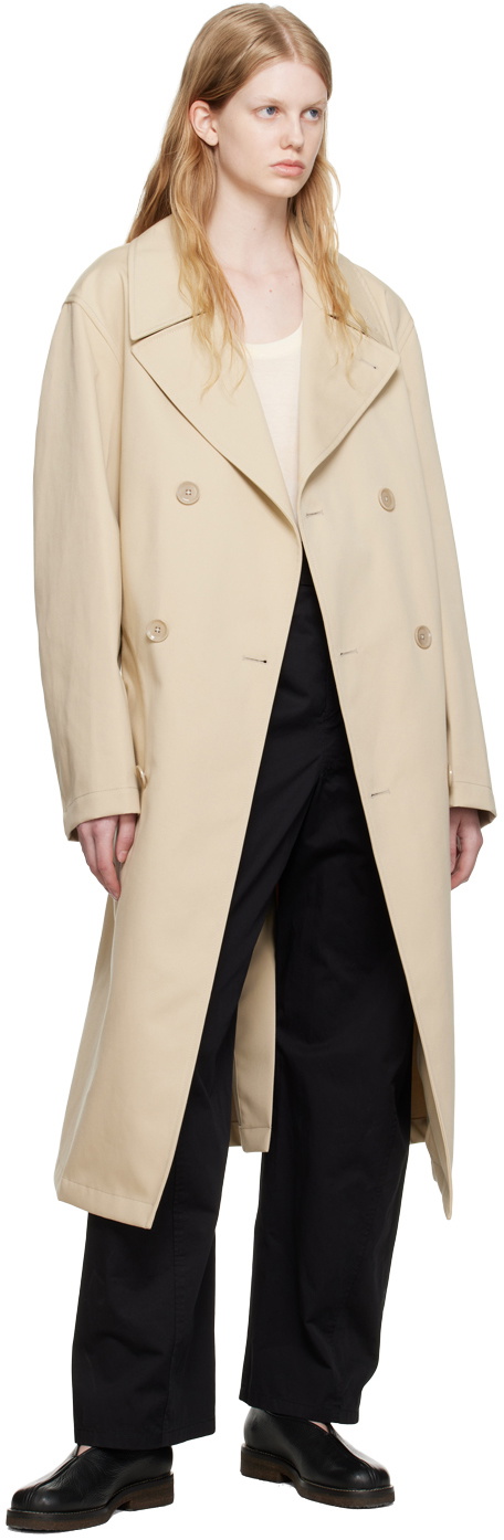 Beige military clearance coat