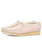 Clarks Originals Women's Check Wallabee Boot in Pink Check