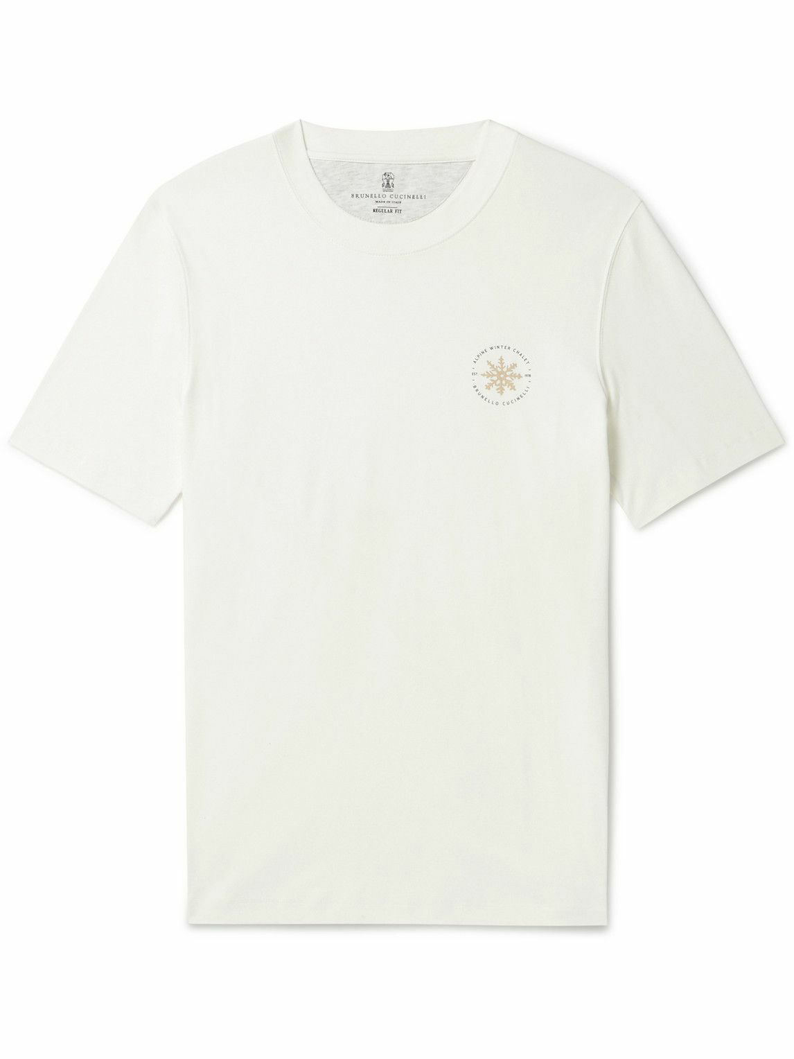 Brunello Cucinelli Short Sleeve Logo T-shirt White at