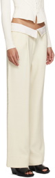 Talia Byre Off-White Loose Tailored Trousers