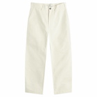 Studio Nicholson Men's Bill Narrow Leg Twill Pants in Cream