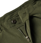 Beams Plus - Wide-Leg Wool-Twill Cargo Trousers - Green