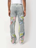 WHO DECIDES WAR BY EV BRAVADO - Printed Denim Jeans