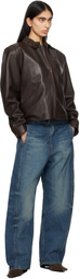 Magda Butrym Brown Zip Leather Jacket