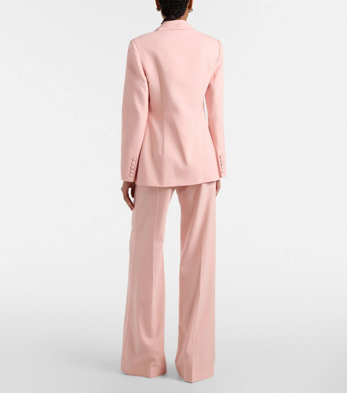 Costarellos Pleated wool-blend wide-leg pants