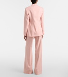 Costarellos Pleated wool-blend wide-leg pants