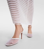 Alaïa Leather-trimmed mesh pumps