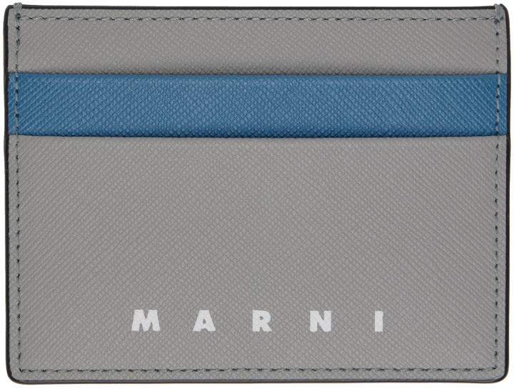 Photo: Marni Blue & Gray Printed Card Holder