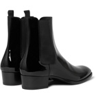 SAINT LAURENT - Wyatt Patent-Leather Chelsea Boots - Black