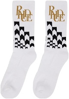 Rhude White Racing Socks