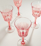 Les-Ottomans Set of 4 striped crystal wine glasses