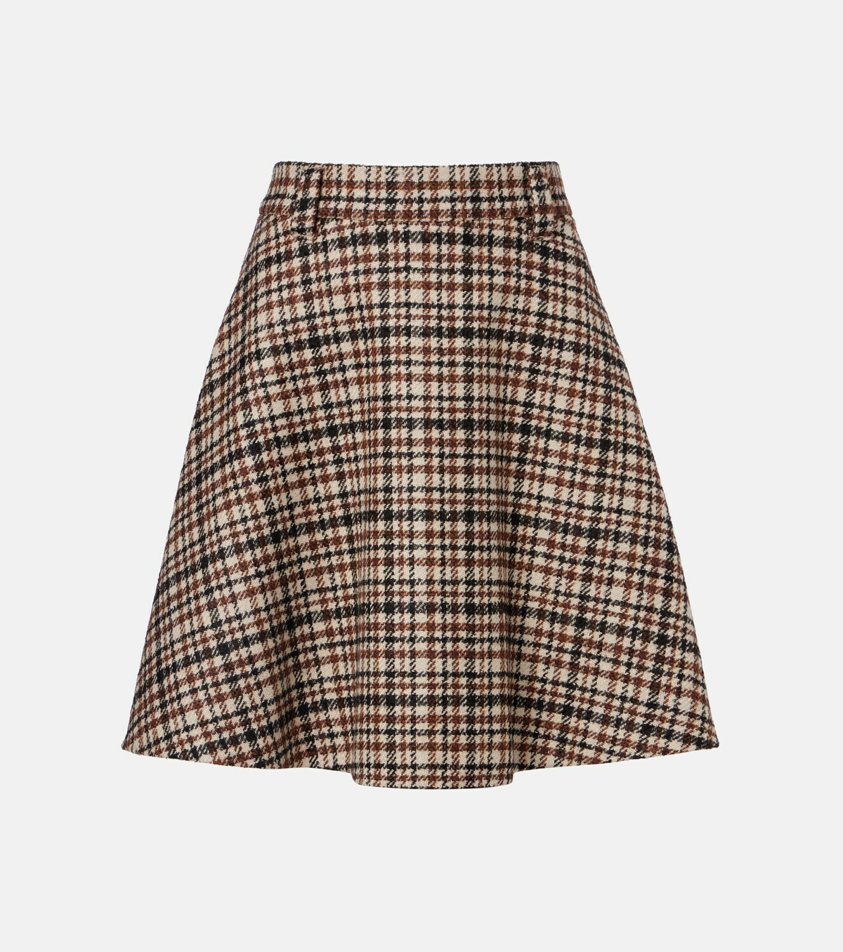 Brunello Cucinelli Houndstooth wool and alpaca-blend miniskirt