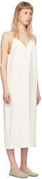 Quira SSENSE Exclusive Off-White V-Neck Midi Dress