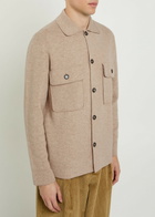 Allude Wool and Cashmere-blend Overshirt Beige