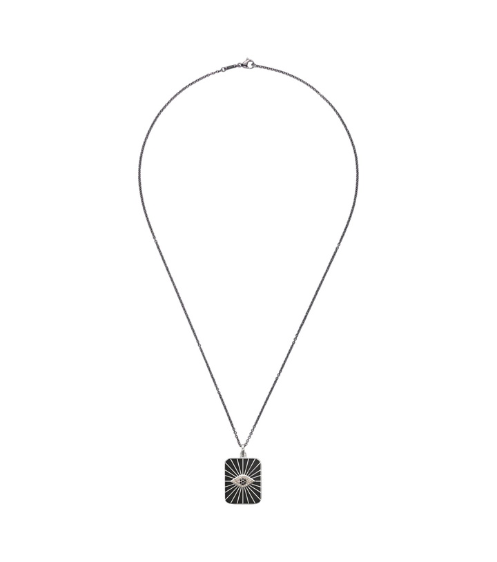 Photo: Ileana Makri Evil Eye sterling silver (925/1000) pendant necklace with diamonds