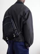 Master-Piece - Lightning Leather-Trimmed Shell Sling Backpack