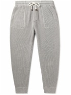 Brunello Cucinelli - Tapered Ribbed Cotton Sweatpants - Gray