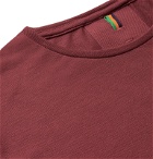 Iffley Road - Cambrian Striped Drirelease Piqué T-Shirt - Burgundy