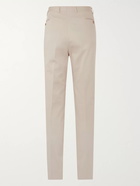 CANALI - Slim-Fit Stretch-Cotton Twill Suit Trousers - Gray