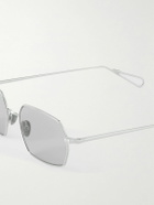 AHLEM - Colisee Rectangular-Frame Silver-Tone Sunglasses