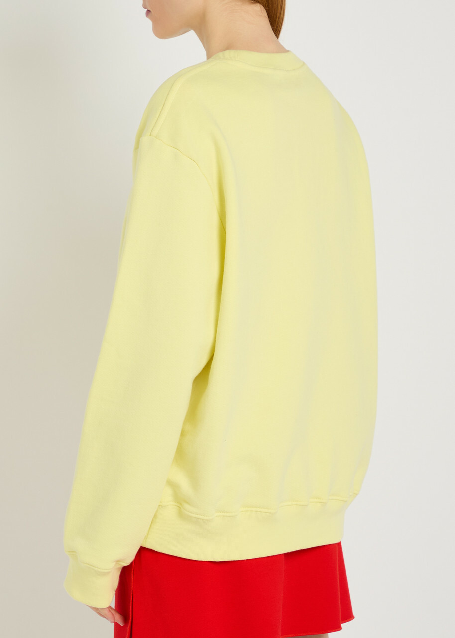 Spence Logo-embroidered Cotton Sweatshirt Yellow