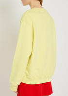 Spence Logo-embroidered Cotton Sweatshirt Yellow