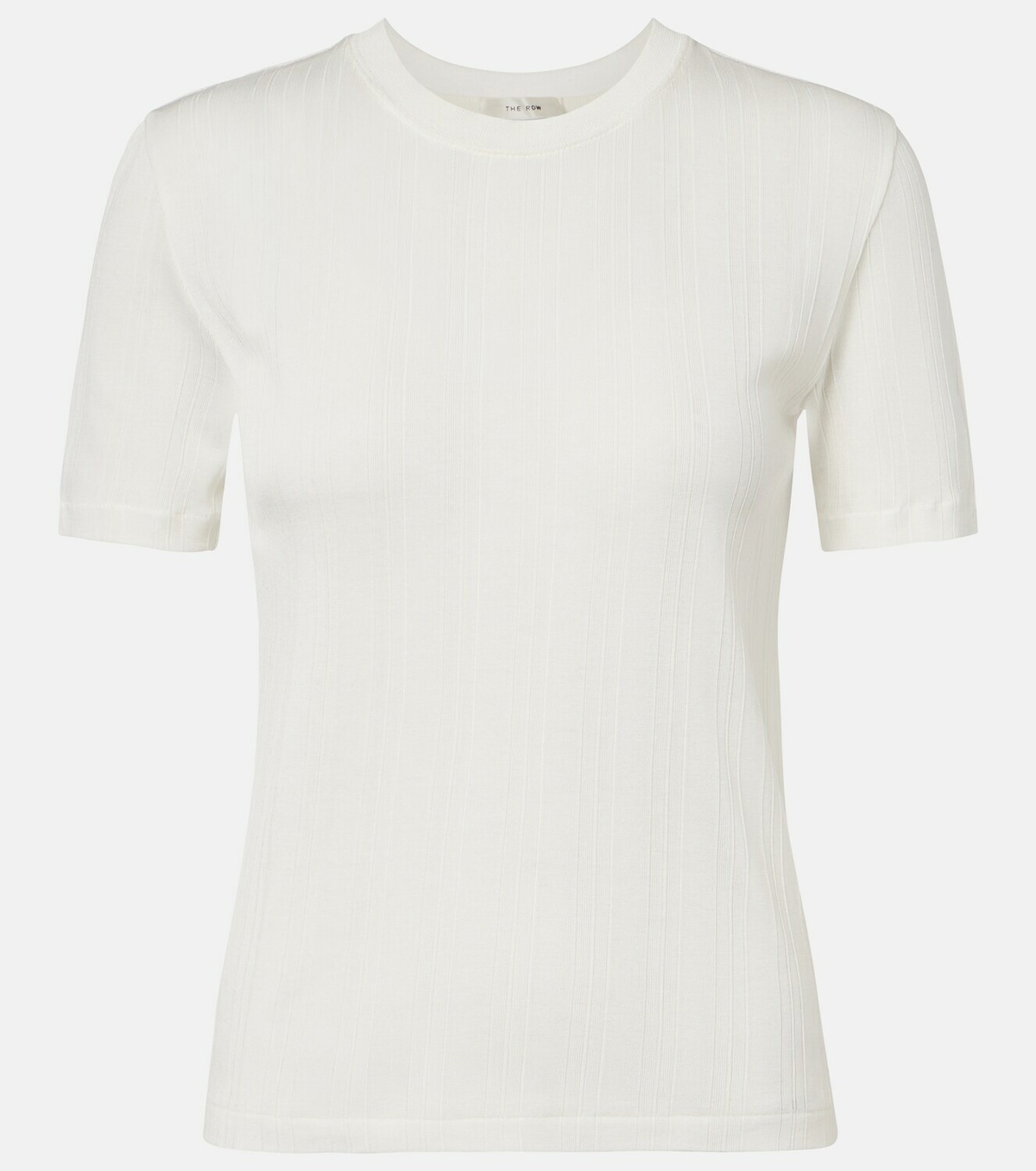 The Row Etina ribbed-knit cotton T-shirt